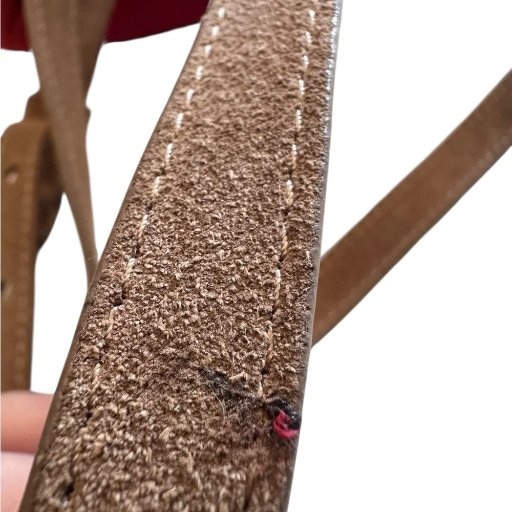 House of Harlow 1960 Juda Mini Backpack Suede Adjustable Straps Red‎ & Brown